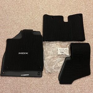 Acura MDX Genuine OEM Floor Mat Set Front Rear Black Carpet Anti-Slip Logo